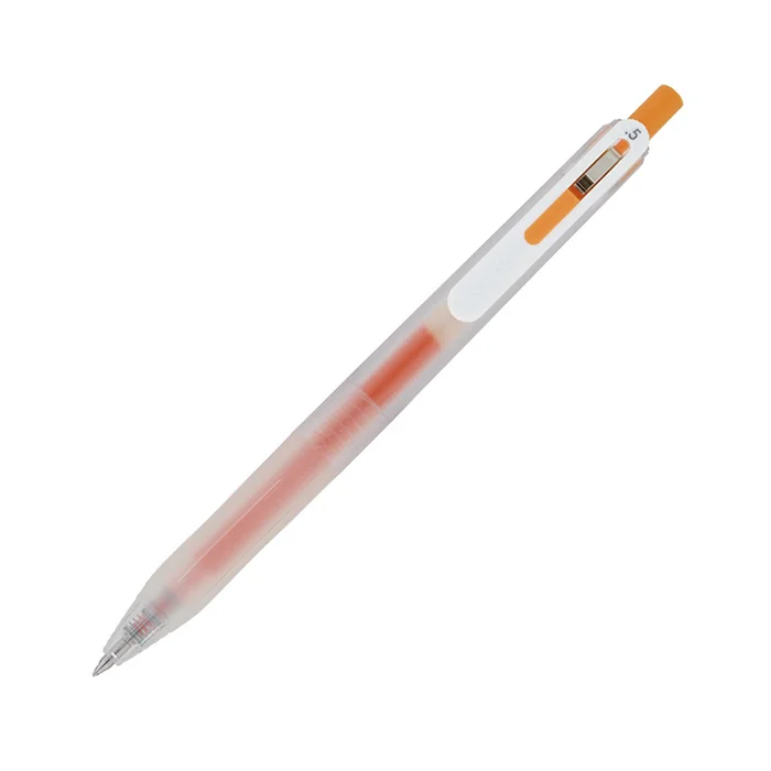 روان نویس 0.5 فشاری بدنه بیرنگ مات Orange ساراسا زبرا
