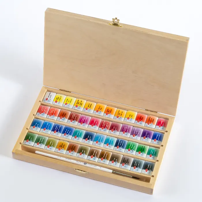 آبرنگ قرصی 48 عددی جعبه چوبی 19431893 سنت پترزبورگ آبرنگ قرصی 48 عددی جعبه چوبی 19431893 سنت پترزبورگ