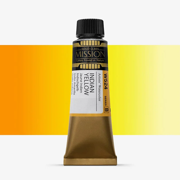 آبرنگ تیوپی 15 میل Indian Yellow کد W 524 سری B میشن آبرنگ تیوپی 15 میل Indian Yellow کد W 524 سری B میشن