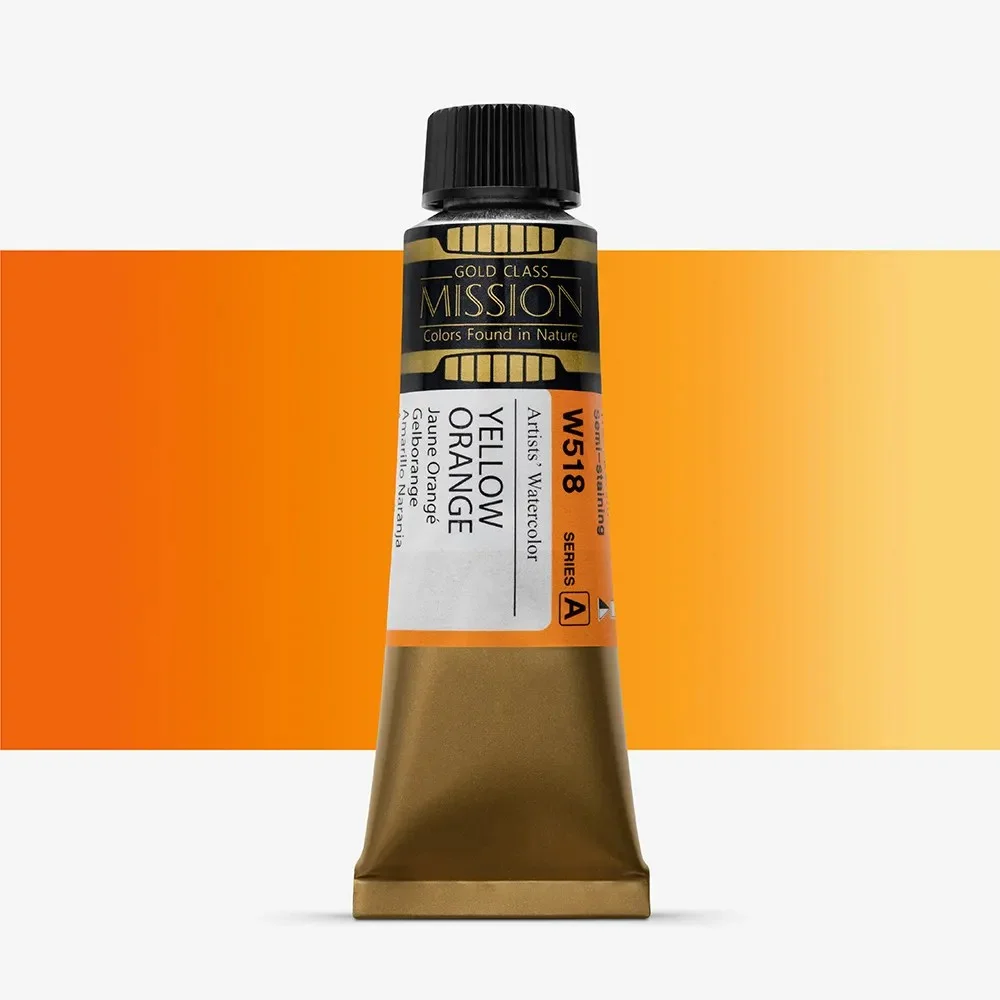 آبرنگ تیوپی 15 میل Yellow Orange کد W 518 سری A میشن آبرنگ تیوپی 15 میل Yellow Orange کد W 518 سری A میشن