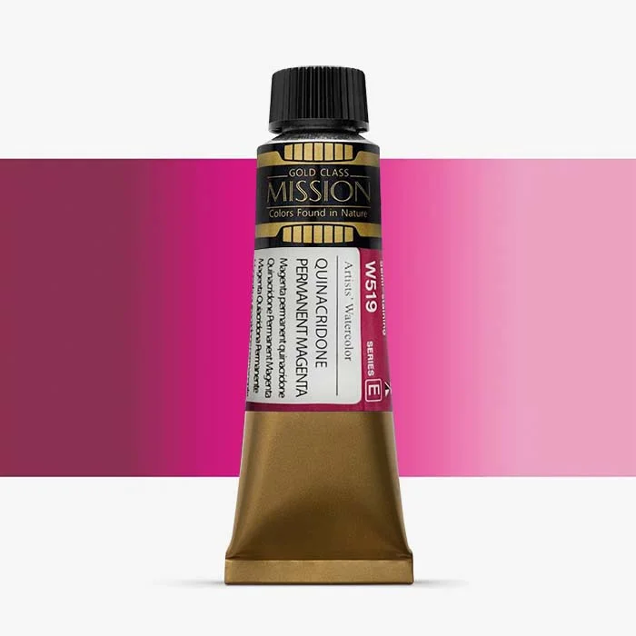 آبرنگ تیوپی 15 میل Quinacridone Permanent Magenta کد W 519 سری E میشن آبرنگ تیوپی 15 میل Quinacridone Permanent Magenta کد W 519 سری E میشن