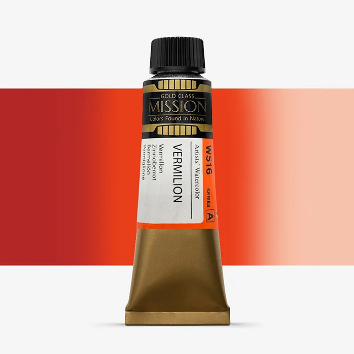 آبرنگ تیوپی 15 میل Vermilion کد W 516 سری A میشن آبرنگ تیوپی 15 میل Vermilion کد W 516 سری A میشن