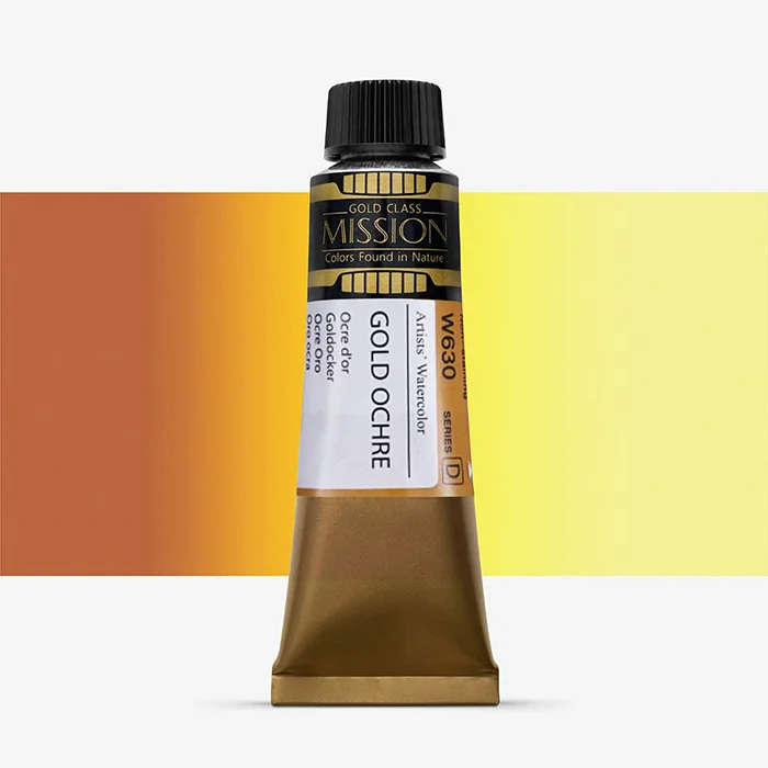 آبرنگ تیوپی 15 میل Gold Ochre کد W 630 سری D میشن آبرنگ تیوپی 15 میل Gold Ochre کد W 630 سری D میشن
