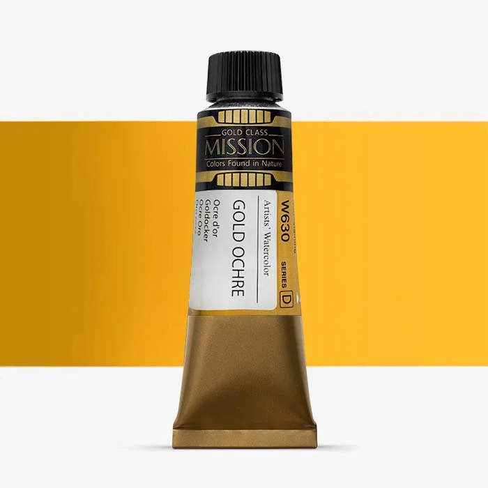 آبرنگ تیوپی 15 میل Gold Ochre کد W 630 سری D میشن آبرنگ تیوپی 15 میل Gold Ochre کد W 630 سری D میشن
