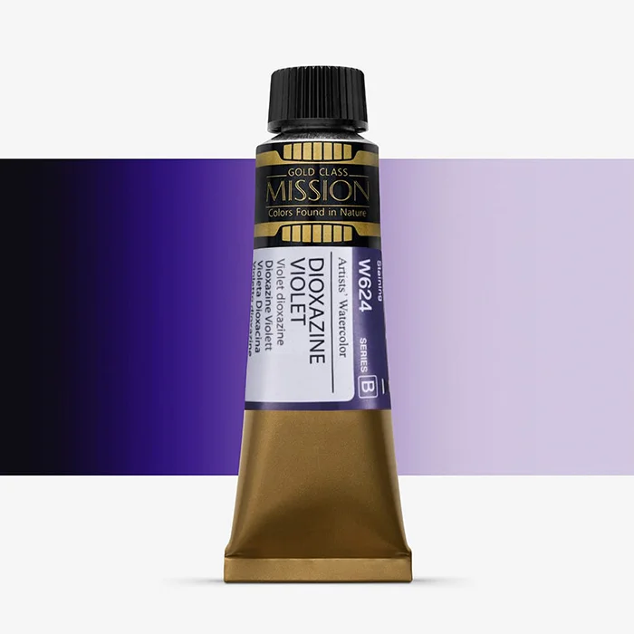 آبرنگ تیوپی 15 میل Dioxazine Violet کد W 624 سری B میشن آبرنگ تیوپی 15 میل Dioxazine Violet کد W 624 سری B میشن