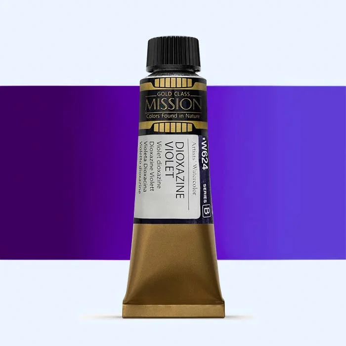 آبرنگ تیوپی 15 میل Dioxazine Violet کد W 624 سری B میشن آبرنگ تیوپی 15 میل Dioxazine Violet کد W 624 سری B میشن