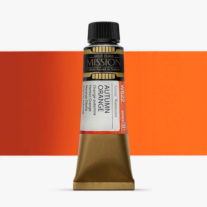 آبرنگ تیوپی 15 میل Autumn Orange کد W 622 سری B میشن آبرنگ تیوپی 15 میل Autumn Orange کد W 622 سری B میشن