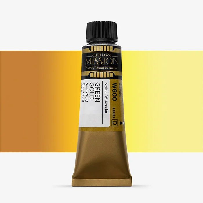 آبرنگ تیوپی 15 میل Green Gold کد W 600 سری D میشن آبرنگ تیوپی 15 میل Green Gold کد W 600 سری D میشن