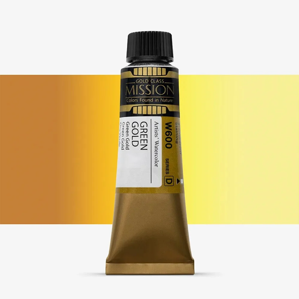 آبرنگ تیوپی 15 میل Green Gold کد W 600 سری D میشن آبرنگ تیوپی 15 میل Green Gold کد W 600 سری D میشن