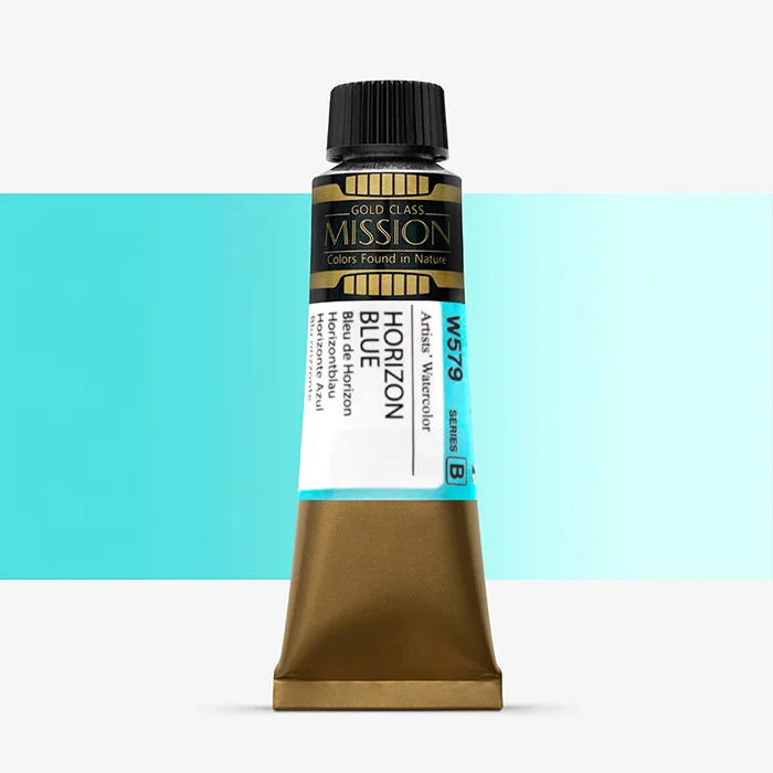آبرنگ تیوپی 15 میل Horizon Blue کد W 579 سری B میشن آبرنگ تیوپی 15 میل Horizon Blue کد W 579 سری B میشن