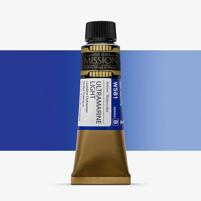 آبرنگ تیوپی 15 میل Ultramarine Light کد W 581 سری B میشن آبرنگ تیوپی 15 میل Ultramarine Light کد W 581 سری B میشن