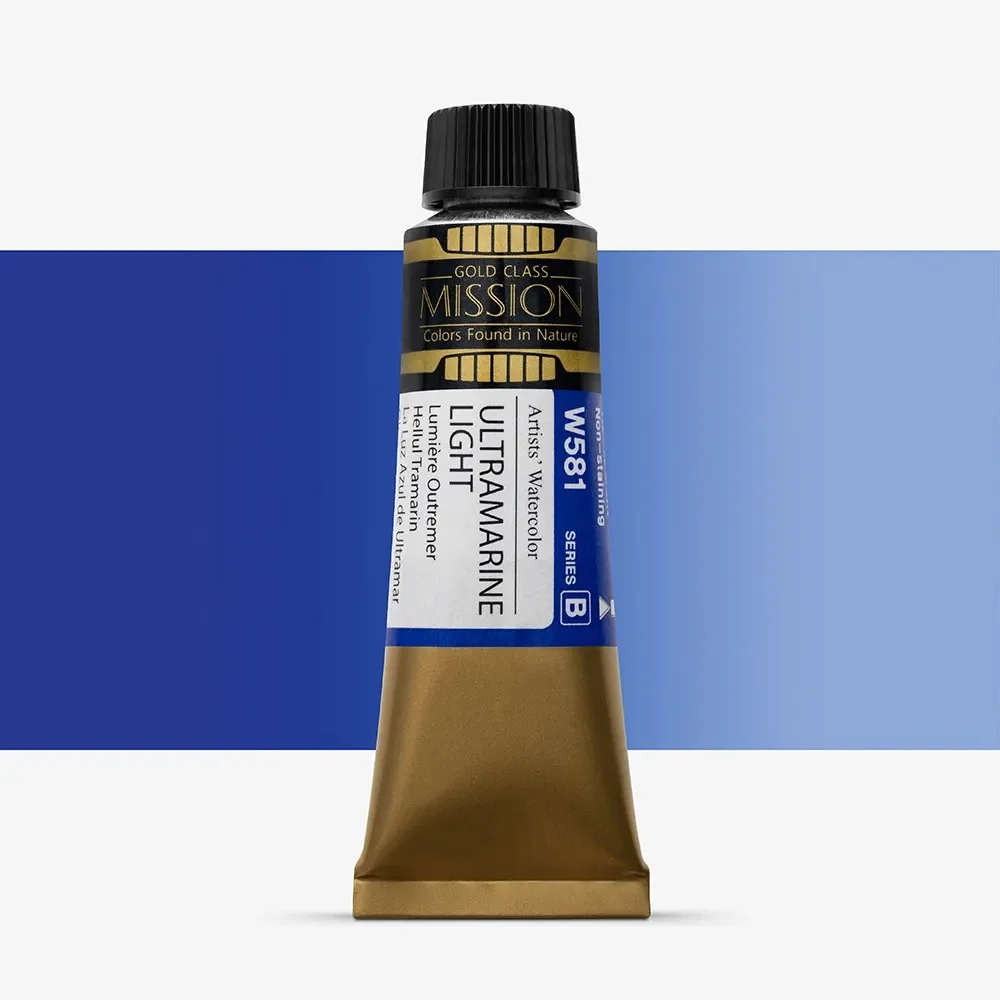 آبرنگ تیوپی 15 میل Ultramarine Light کد W 581 سری B میشن آبرنگ تیوپی 15 میل Ultramarine Light کد W 581 سری B میشن