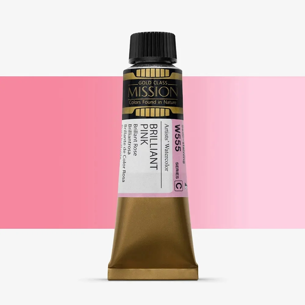 آبرنگ تیوپی 15 میل Brilliant Pink کد W 555 سری C میشن آبرنگ تیوپی 15 میل Brilliant Pink کد W 555 سری C میشن