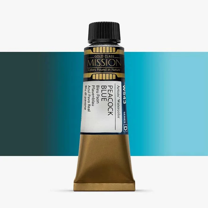 آبرنگ تیوپی 15 میل Peacock Blue کد W 543 سری D میشن آبرنگ تیوپی 15 میل Peacock Blue کد W 543 سری D میشن