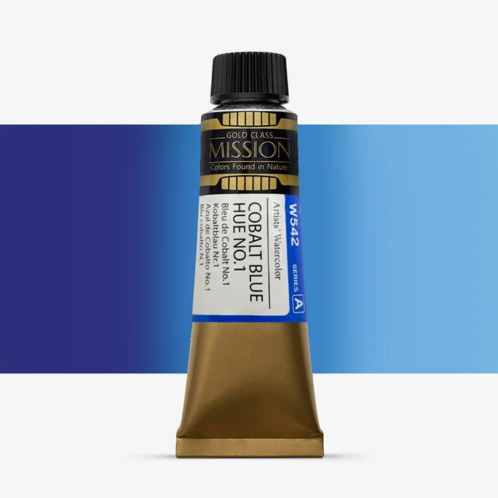 آبرنگ تیوپی 15 میل Cobalt Blue Hue NO.1 کد W 542 سری A میشن آبرنگ تیوپی 15 میل Cobalt Blue Hue NO.1 کد W 542 سری A میشن