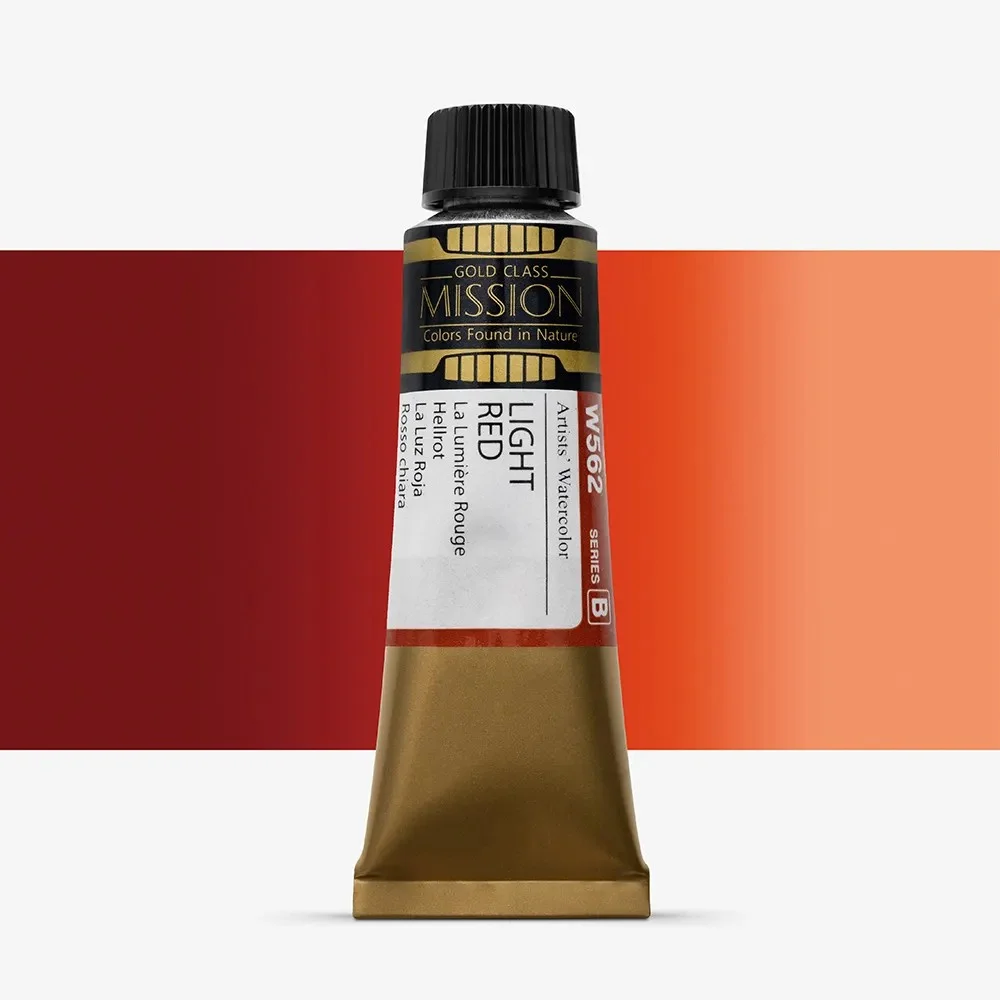 آبرنگ تیوپی 15 میل Light Red کد W 562 سری B میشن آبرنگ تیوپی 15 میل Light Red کد W 562 سری B میشن