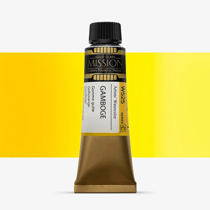 آبرنگ تیوپی 15 میل Gamboge کد W 525 سری C میشن آبرنگ تیوپی 15 میل Gamboge کد W 525 سری C میشن
