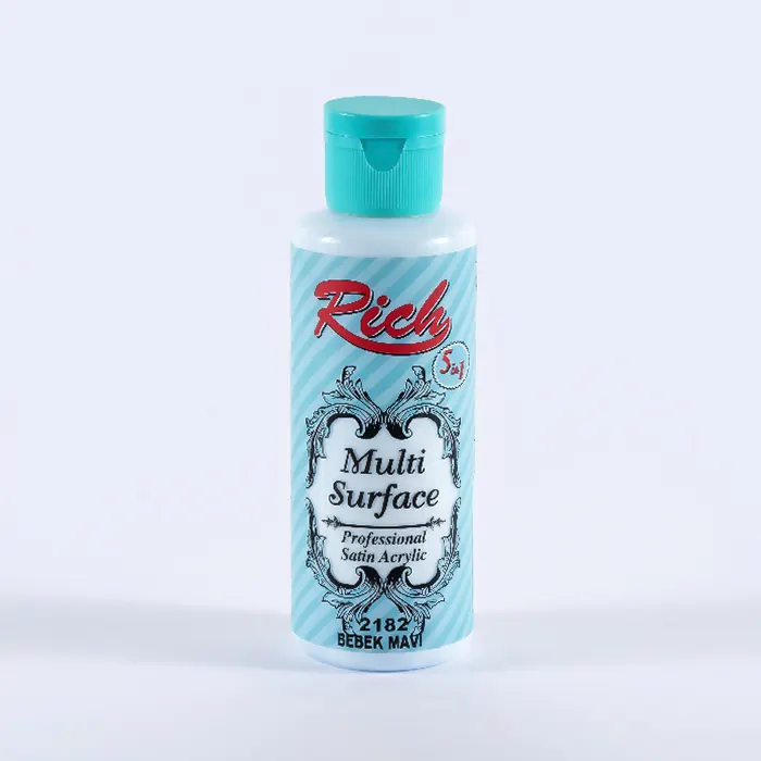 رنگ اکریلیک 120 میل Baby Blue کد 2182 مولتی سرفیس ریچ رنگ اکریلیک 120 میل Baby Blue کد 2182 مولتی سرفیس ریچ